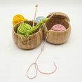 thumbnail image 4 of Bol en Bois pour Fil Fait Main Bol en Bois pour Tricot Crochet Support de Pelote de Fil, 4 of 6