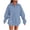 Light Blue, variant on HongQid Oversized Sweatshirt for Women Casual Long Sleeve Polo V Neck Shirts Loose Fit Pullover Tops Fall Fashion