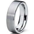 thumbnail image 2 of Tungsten Carbide Men's Brushed Wedding Band Ring Comfort Fit 6MM, 2 of 4