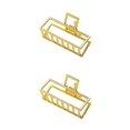 thumbnail image 3 of maskred Pinces de Mode Grand Style Simple à Portée de Main Style Simple Robuste Exquis Accessoires Barrettes pour Femmes Or/rectangle 2Set, 3 of 6