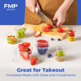 thumbnail image 4 of Fit Meal Prep 250 Pack 5.5 oz Plastic Containers with Lids, Clear Jello Shot Cups, Disposable Souffle Portion Cups, Small Plastic Ramekins for Sauce, Condiment, Salad Dressing, Restaurant Supplies, 4 of 8