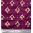 thumbnail image 1 of Soimoi Poly Georgette Fabric Floral Block Print Sewing Fabric Yard 52 Inch Wide, 1 of 5