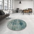 thumbnail image 3 of Ahgly Company Tapis d'Intérieur Rectangulaire Abstrait Vert Mer Foncé Tapis de Zone Abstrait, 7 Pieds x 10 Pieds, 3 of 6