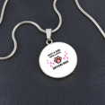 thumbnail image 4 of Collier Cercle Blanc Fille Devon Rex Chat en Acier Inoxydable Ou or 18 Carats 18-22, 4 of 8