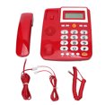 thumbnail image 1 of Big Button Corded Phone, HD Hands Free Calling Corded Landline Phone LCD Brightness Adjustment Red  For Office For Senior, 1 of 8