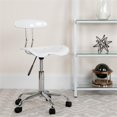 thumbnail image 2 of Scranton & Co Polymer Plastic Computer Task Office Chair in White and Chrome, 2 of 6
