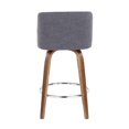 thumbnail image 2 of Tabouret de comptoir moderne milieu-du-siècle Toriano de LumiSource, 2 of 9
