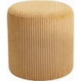 thumbnail image 3 of Meridian Furniture Roy Yellow Ottoman/Stool, 3 of 7