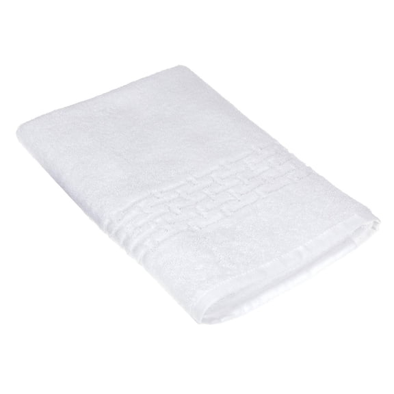 Serviette De Bain De Basketweave (30 X 60) (Blanc) - Ensemble De 2