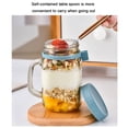 thumbnail image 4 of TIMIFIS Apartment Essentials Portable Handle Overnight Oats Jars, Overnight Oats Container with Lid and Spoon, 10 Ounce Grain, Milk, Vegetable and Fruit Vegetables Storage Containers (2Pc, 4 of 6