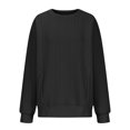 thumbnail image 4 of MeetoTime Women's Crewneck Sweatshirts Fall Long Sleeve Oversized Pullover Sweatshirts with Pockets, 4 of 5