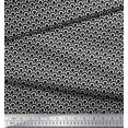 thumbnail image 2 of Soimoi Black Poly Georgette Fabric Scales Geometric Print Fabric by the Yard 52 Inch Wide, 2 of 3