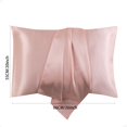 thumbnail image 4 of Silk Pillowcase for Hair and Skin Simulated Silk Pillowcase for Hair and Skin - Simulated Silk Pillowcase 2 Sets 20X26 Inches with Envelope Closure, Gift for Women Men, 4 of 5