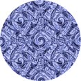 thumbnail image 1 of Ahgly Company Tapis Rond Lavable en Machine Intérieur Jeans Transitionnels Bleu, 4 Pieds Rond, 1 of 7