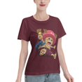 thumbnail image 2 of Women's Basic Short Sleeve T-Shirt One Piece Chopper, 2 of 6