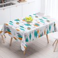 thumbnail image 1 of Mid Century Rectangle Tablecloth Modern Geometric Teal Diamond Table Cloth Washable Polyester Fabric Table Cover for Dining Room Kitchen Patio Home Decorations 60""x120"", 1 of 1