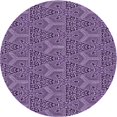 thumbnail image 1 of Ahgly Tapis Rond Lavable en Machine Intérieur Transitionnel Violet Foncé, 6 Pieds Rond, 1 of 7