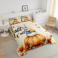thumbnail image 4 of Erosebridal Kawaii Rabbit Bedding Sets Full with Comforter,Botanical Pumpkin Duvet Insert,Thanksgiving Day Room Decorative,Reversible,3pcs, 4 of 8