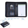 thumbnail image 4 of Portable Professional Business Portfolio Padfolio Folder Document Case Organizer A5 PU Leather Zippered Closure with Calculator Card Holder Memo Note Writing Pad, 4 of 7