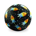 thumbnail image 1 of Crocodile Creek Rubber Playground Ball Ships Inflated PVC-Free Durable Design for Outdoor Games and Active Ball Sports for Kids Ages 3 Years and Up 7 Size Rockets in Space, 1 of 1