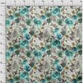 thumbnail image 4 of oneOone Cotton Poplin Teal Green Fabric Florals Craft Projects Decor Fabric Printed By The Yard 42 Inch Wide-R1, 4 of 4