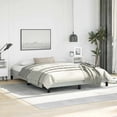 thumbnail image 3 of vidaXL Bed Frame Light Grey 152x203 cm Queen Velvet, 3 of 7