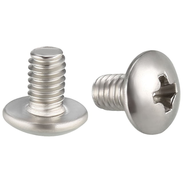Unique Bargains Vis de Machine, Vis de Tête de Ferme Phillips M2.5x4mm, Acier Inoxydable 304, Boulons de Fixation 100 Pcs