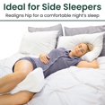 thumbnail image 3 of Xtra-Comfort Memory Foam Knee Pillow for Side Sleepers - Orthepedic Sciatica Back Under Leg Hip and Joint Support - Pregnancy and Maternity, 3 of 5