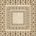 thumbnail image 1 of Ahgly Company Tapis d'Intérieur Lavable en Machine Carré Transitionnel Blond Doré Or, 8 Pieds Carré, 1 of 7