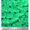 thumbnail image 1 of Soimoi Green Silk Fabric Watercolor Floral Decor Fabric Printed BTY 42 Inch Wide, 1 of 3