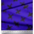 thumbnail image 2 of Soimoi Blue Poly Georgette Fabric Brush Stroke Abstract Print Fabric by Yard 42 Inch Wide, 2 of 3
