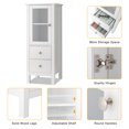 thumbnail image 1 of FCH Nordic Simple MDF Spray Paint Single Door Two Drawer Bathroom Cabinet White, 1 of 9