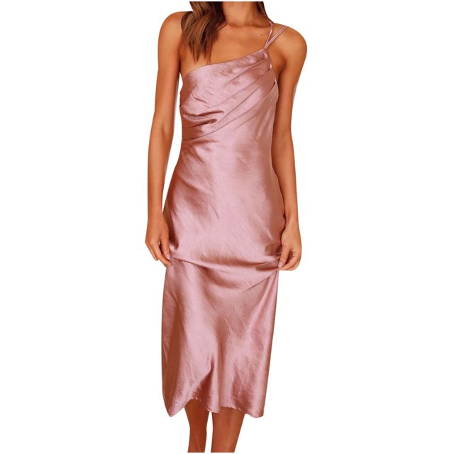 Pompotops Women Sexy Solid Slimming Hem Ruched Bandage Backless Strapless Tank Dress