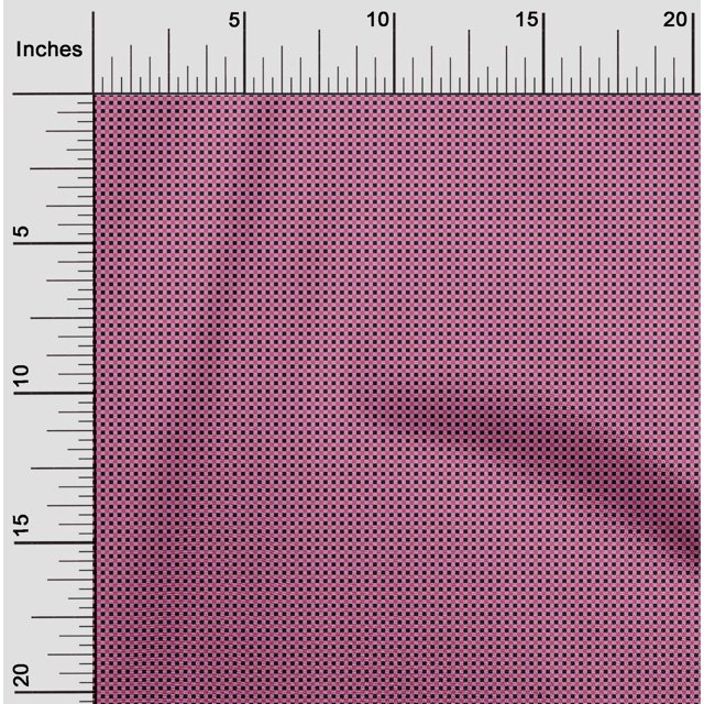 oneOone Georgette Viscose Fabric Gingham Check Print Sewing Fabric BTY 42 Inch Wide