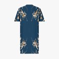 thumbnail image 5 of Pisexur Robes d'Été pour Femmes Mode à Imprimé Floral Robe Soleil Décontractée Ample à Col en V à Manches Courtes Robes T-Shirt Fluides Surdimensionnées Robe de Plage avec Poches Grande Taille Robe Mi-Mollet L-5TG, 5 of 5