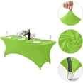 thumbnail image 2 of Stretchable Polyester Rectangle Table Cover for Outdoor Events – Elastic Fitted Design for Parties Weddings Banquets and Gatherings – - Table Protector, 2 of 7