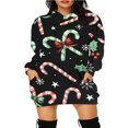 thumbnail image 1 of Ladies‘ Christmas Hoodie with Long Sleeves and Cartoon Print  featuring Pockets, 1 of 5