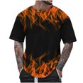 thumbnail image 2 of Qertyioot T-shirt Imprimé à Col Rond pour Homme, Mode Estivale Décontractée, Haut Hipster, Chemises, 2 of 5