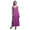 thumbnail image 1 of Bimba Robe Longue Maxi à Bretelles Spaghetti Ajustables à Imprimé Floral, Tenue de Plage d'Été - Moyen, 1 of 5