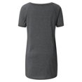 thumbnail image 4 of TIMIFIS T-Shirt à Manches Courtes à Col en V Imprimé Floral pour Femme, Tunique Décontractée Fluide Plissée, Hauts Blouse, 4 of 6
