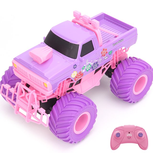 Remote Control Car for Girls 2.4GHz Pink Purple Remote Control Pickup Truck Rechargeable Off-Road Car