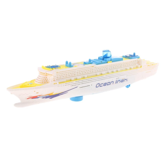 Liner Ship Boat Electric Toy Flash LED Lights Whistling Sounds Around And Changes On