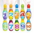 thumbnail image 2 of EeaseCA Small Solid Bowling Play Set Colorful Pattern Bowling Playthings Sports Bowling Games Educational Toy for Kids Children, 2 of 8