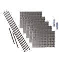 thumbnail image 1 of Fasade Miniquattro Vinyl Backsplash Kit 15 sq ft Galvanized Steel, 1 of 6