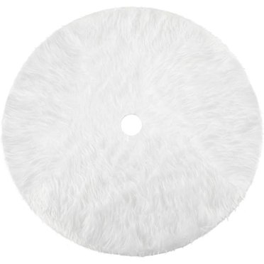 PHOGARY Jupe en Peluche de Sapin de Noël 35 Pouces, Ornements de Sapin des Fêtes Jupe Ronde de Sapin de Noël Tapis Base Housse pour Joyeux Noël Déco Fête du Nouvel An Décorations pour la Maison