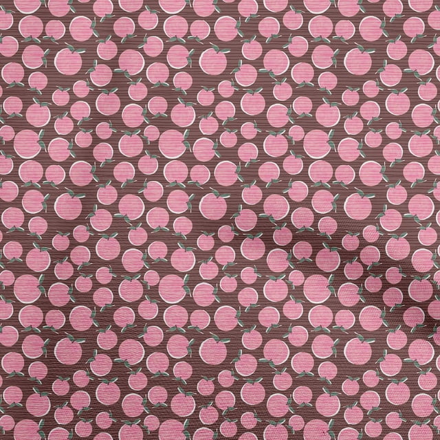 oneOone Velvet Maroon Fabric Fruits Fabric For Sewing Printed Craft Fabric By The Yard 58 Inch Wide