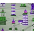 thumbnail image 5 of oneOone Polyester Spandex Medium Purple Fabric Sea Lighthouse Fabric For Sewing Printed Craft Fabric By The Yard 56 Inch Wide, 5 of 5