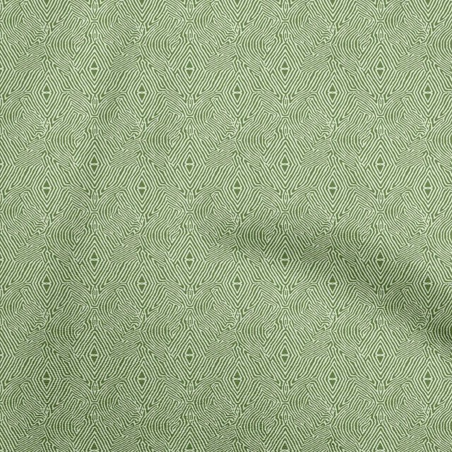 oneOone Rayon Light Green Fabric Geometric Sewing Material Print Fabric By The Yard 56 Inch Wide