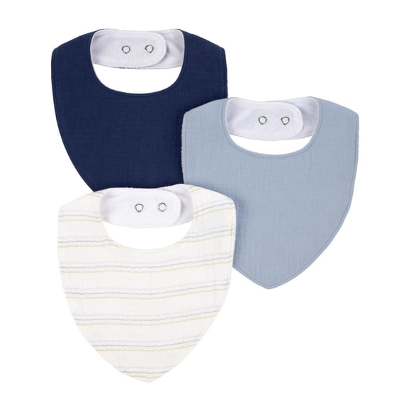 Carter's Child of Mine IB 3PK Bib - Blue Solid