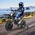 thumbnail image 2 of Costway 12V Licensed Aprilia Kids Ride On Motorcycle Electric Dirt Bike with Light & Music, 2 of 10